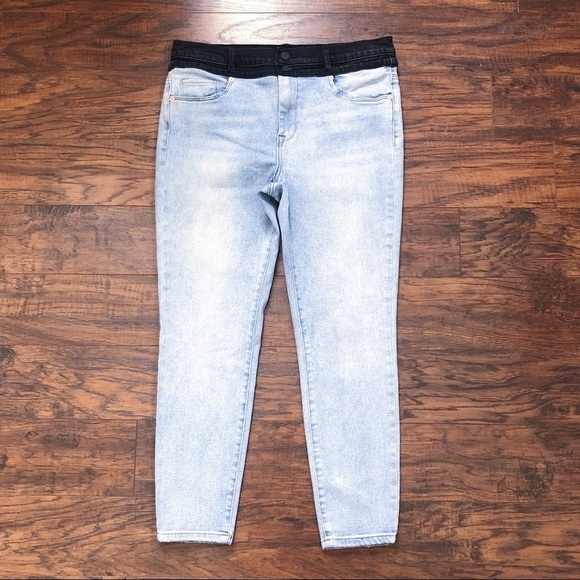 Blank NYC • The Great Jones two tone skinny jeans high rise Aquarius wash black - Picture 4 of 12